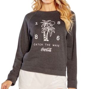 Wildfox X Coca-Cola Catch The Wave‎ Sommers Sweater in Clean Black (Dark Gray)